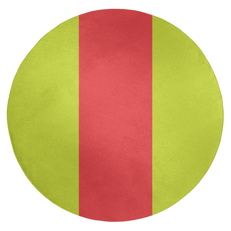 Tapis vert/rouge torche volts, Rond 5 pi