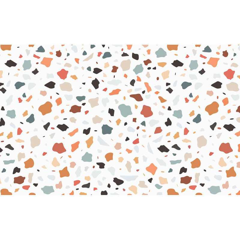 Papier peint mural Premium - motif terrazzo, L 96 po x l 120 po
