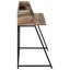 Bureau d'ordinateur de 122 cm (48 po) pour la productivité du bureau à domicile, stratifié brun et métal noir, style moderne avec options de rangement.