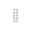Koster 4 Shelf 64"H Cross Brace Glass Bookcase in Matte Gold - Tempered Glass Shelves