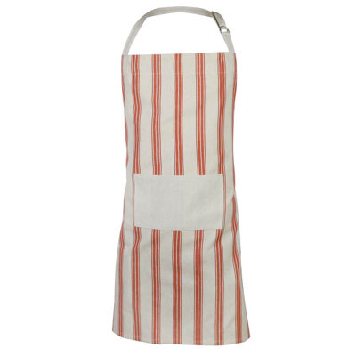 Striped Cotton Bib Apron