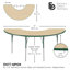 Table d'activité demi-lune 36 "x 72" avec pieds réglables-39310950-99075989