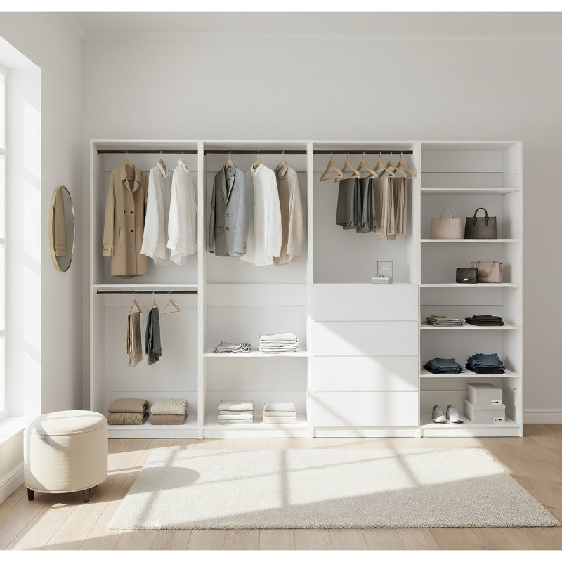 Système de garde-robe autoportant en bois