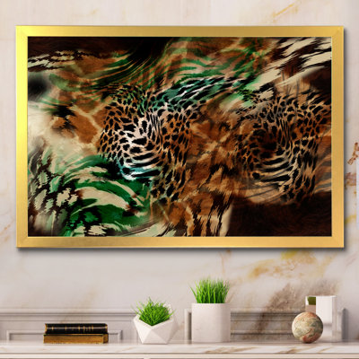 Léopard et tigre VII - décoration murale moderne encadrée