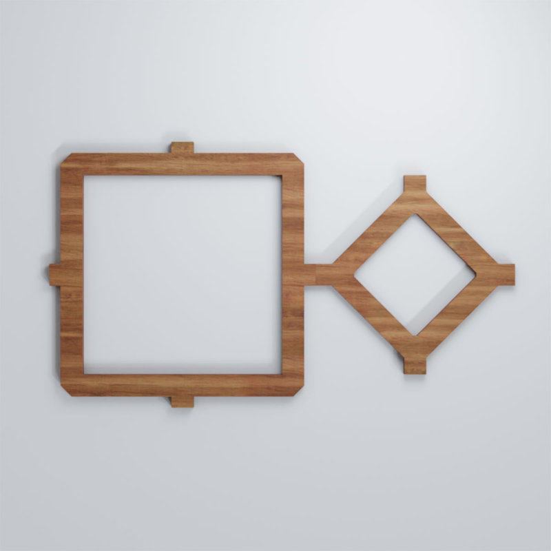 Panneaux muraux décoratifs en bois Arcadia, Noyer, H 23 3/8 po x l 40 7/8 po x P 1/4 po
