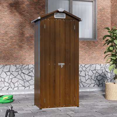 2.7X1.9FT Storage Cabinet Metal Garden Shed with Lockable Door