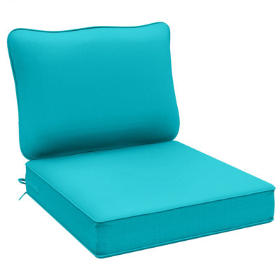 24" x 24" x 5" Outdoor Deep Seat Cushion, Waterproof, High Resilience Foam, Patio Furniture Replacement by Latitude Run