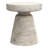 Robbie 16"W Solid Mango Wood Round Accent Table with Sculptural Design-108257870