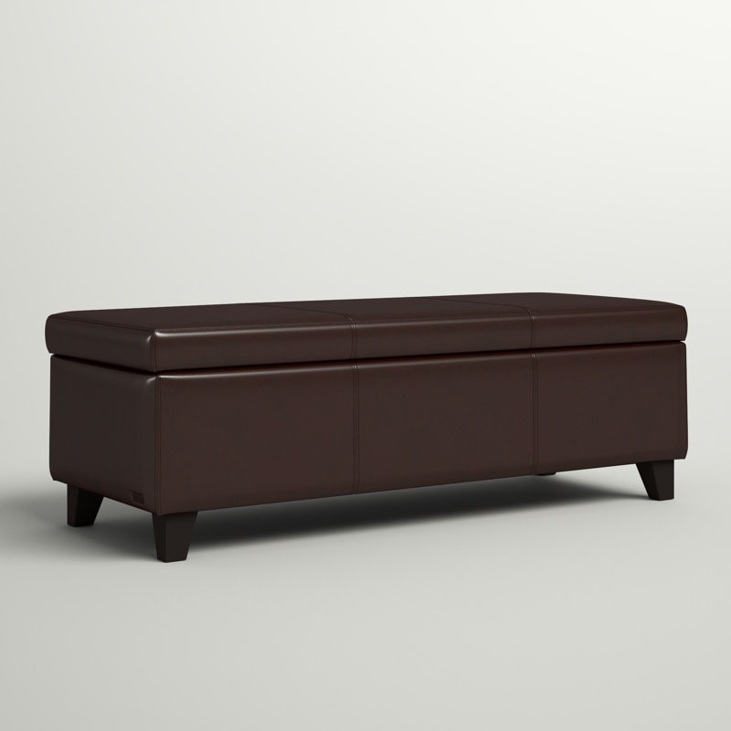 Faux Leather Ottoman