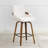 26" Swivel Upholstered Counter Stool with Walnut-Finish Bentwood Wraparound Back-1576192887-1576192881