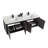 72'' Double Bathroom Vanity with Carrara Quartz Top-584364801-584364800