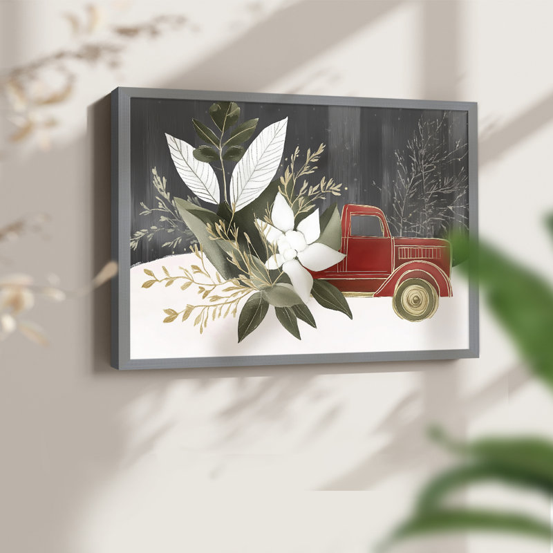 Art de Noël - CCXLVII - Reproduction encadrée - Restickable, Gris, H 22 po x l 28 po