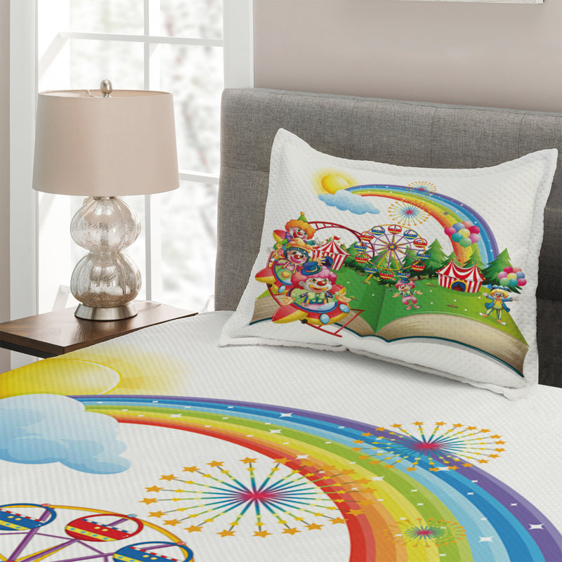 Polyester Coverlet, Twin Bedspread + 1 Sham