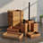 Evideco Wood Toilet Brush And Holder