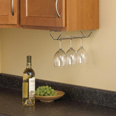 Under-Shelf Metal Stemware Holder