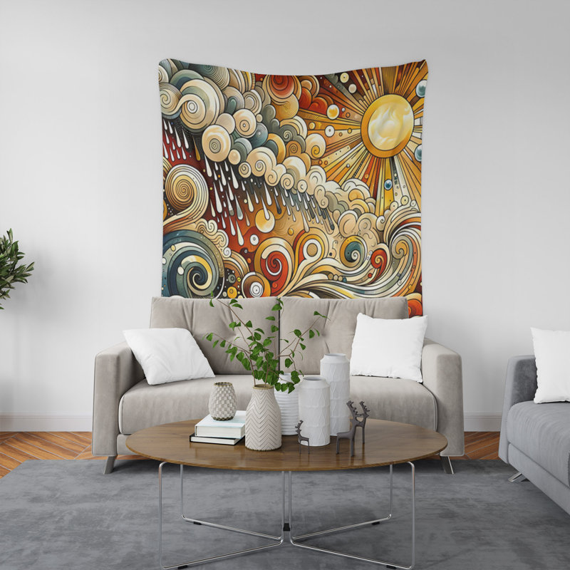 Tapisserie murale, H 60 po x l 51 po x P 0,5 po