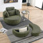 Fauteuil demi-tonneau pivotant avec repose-pieds Modern