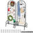 Grid Wall Panel 23.62 x 64.57 in Wire Display Rack with Wheels & Hooks