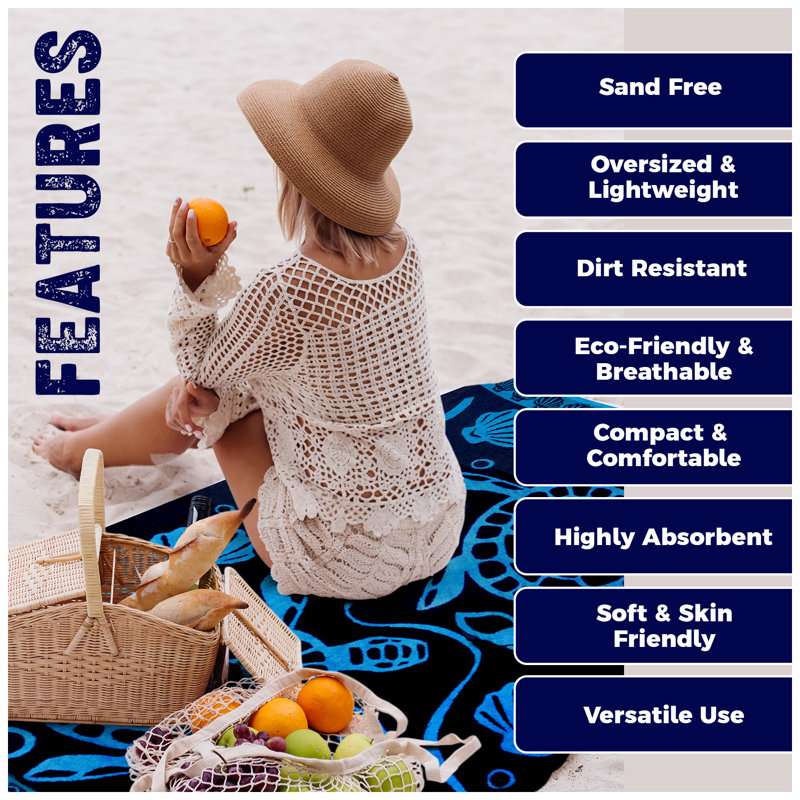 Cotton Blend Ultra Light Beach Towel