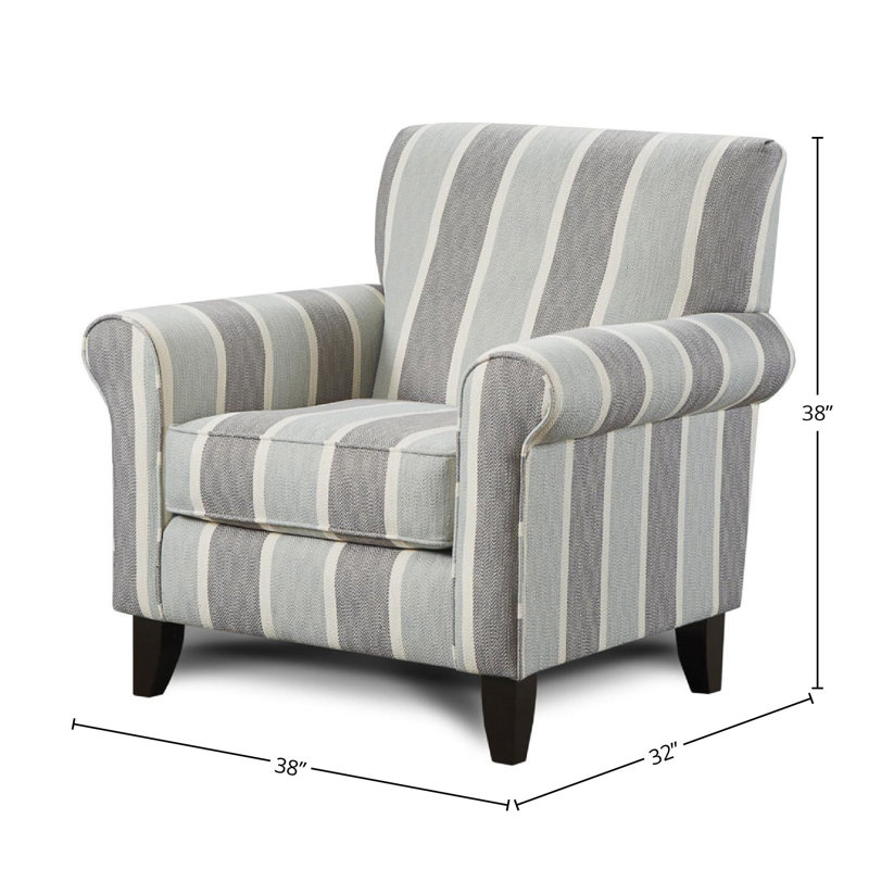 Fauteuil Numan, 100 % polyester gris / bleu