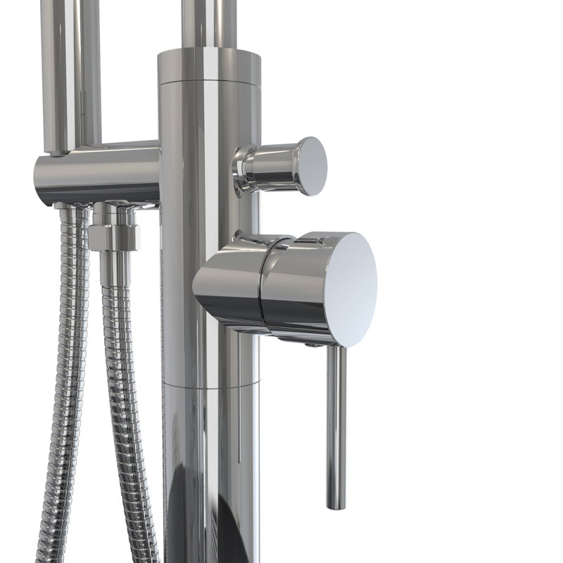 DreamLine Havana 43 in. x 9 in. Freestanding Tub Faucet with Handshower, Chrome