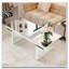 Table basse rectangulaire avec miroir