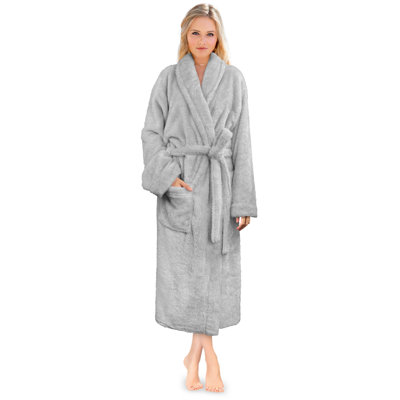 Lamartine Fleece Girl / Woman+ Mid-Calf Bathrobe with Pockets