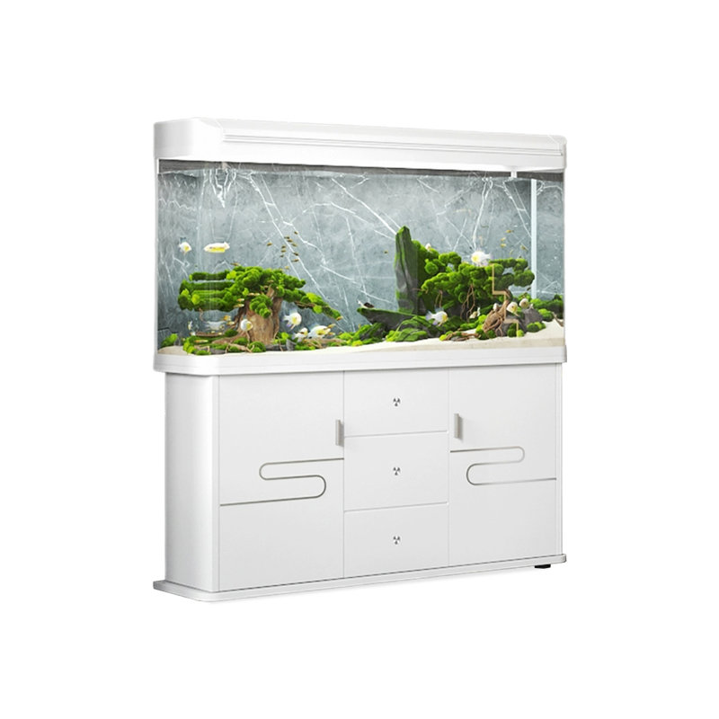 Réservoir d'aquarium moderne en verre 65-70 gallons + bois manufacturé Eco, 70 gallons (H 50,39 po x l 53,15 po x P 11,81 po)