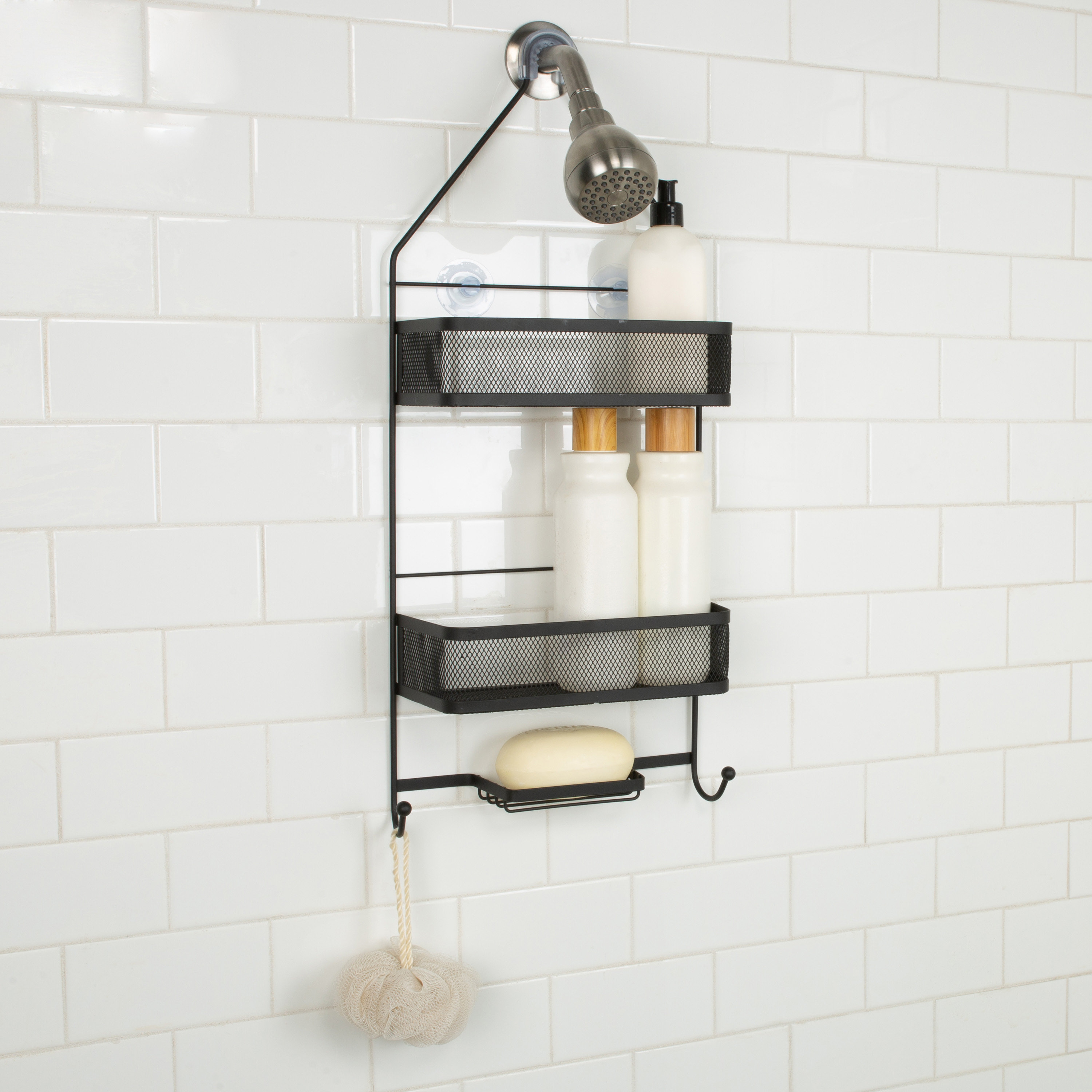 Rebrilliant Hyen Suction Stainless Steel Shower Caddy | Wayfair