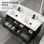 Ensemble meuble-lavabo simple de 122 cm avec lavabo en résine SMC