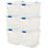 Homz 112-Quart Clear Plastic Stackable Storage Containers w/ Latch Lid, 6 Pack