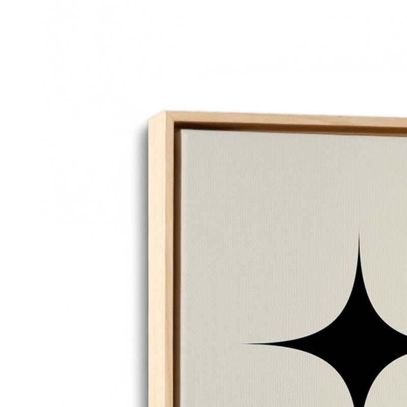 Patterned Bauhaus Set of 2 Canvas Prints, Floater Frame, American Maple, 37" H x 50" W