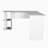Aureliana L-Shaped Metal Base Writing Desk