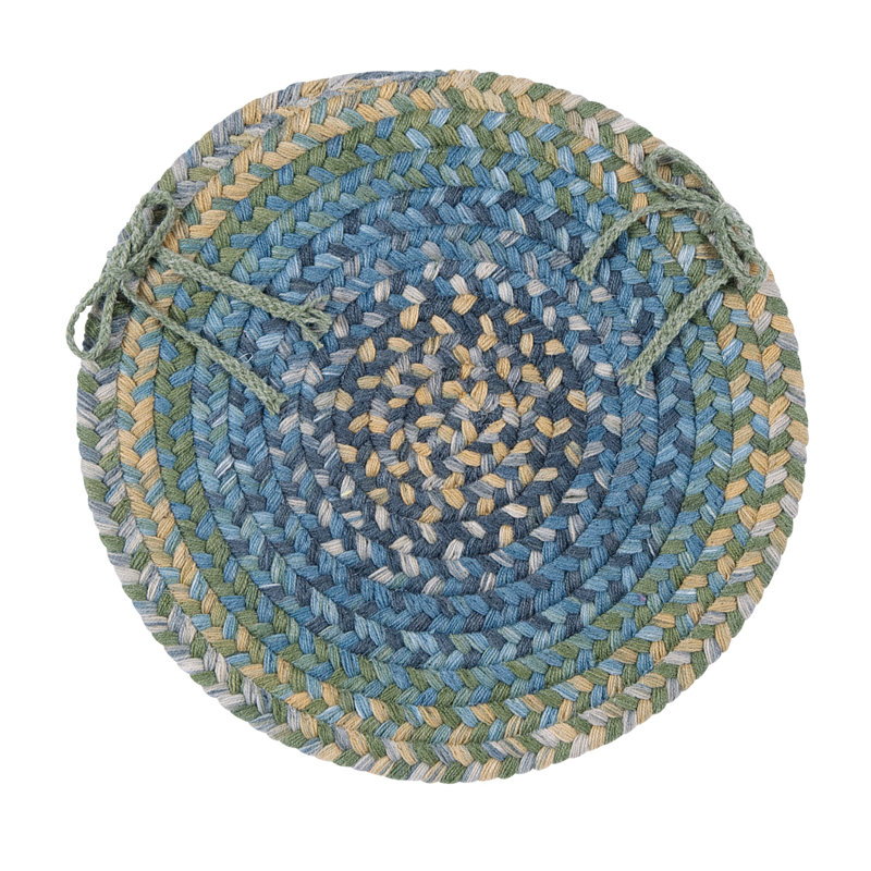 Morris Outdoor 0.5'' Chair Pad, Whipple Blue