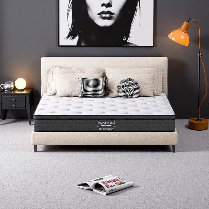 Full Size 10 Inch Hybrid Mattress with Individually Pocketed Innerspring - Medium Firm, Cooling Memory Foam for Pressure Relief & Motion Isolation