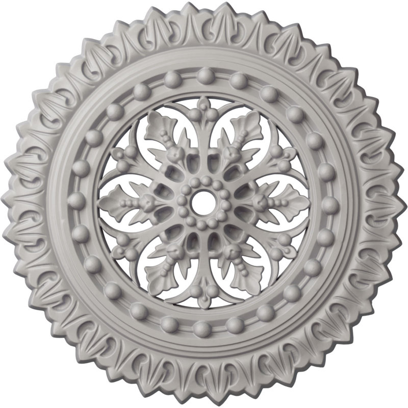 Médaillon de plafond H 18 1/2 po x l 18 1/2 po x P 1 1/2 po Sellek, Blanc ultra pur
