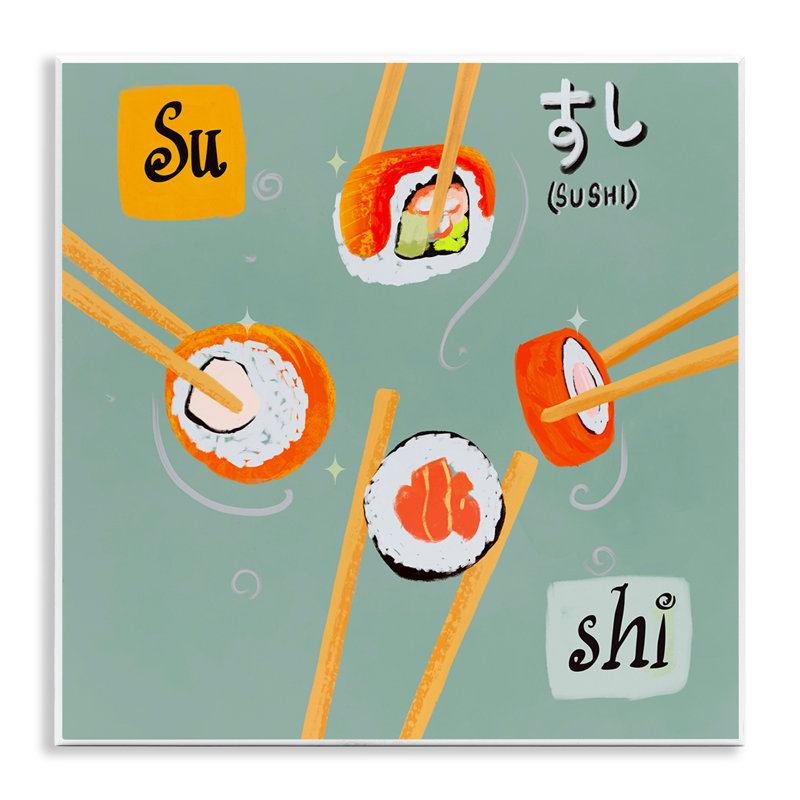 Plaque murale «Tasty sushi», par Juliet Rose Philips
