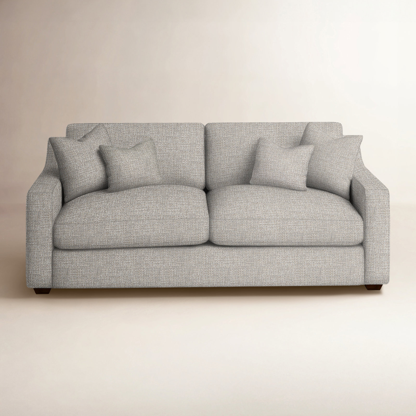 Rhodes 94.5'' Upholstered Sofa, Drusky Ivory Sustain® Basketweave