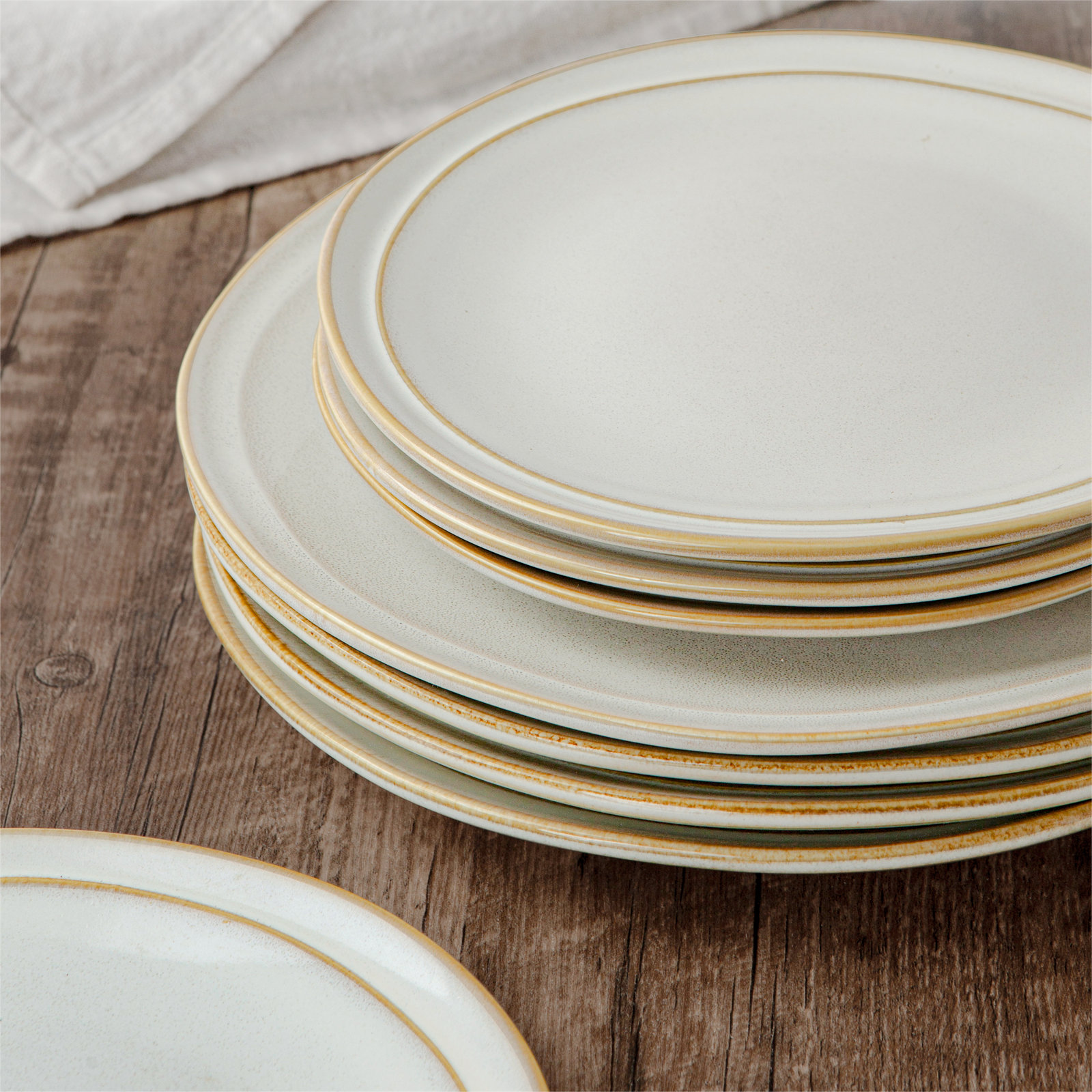Granduca 10.5'' Stoneware Dinner Plate , Set of 6, Vanilla White