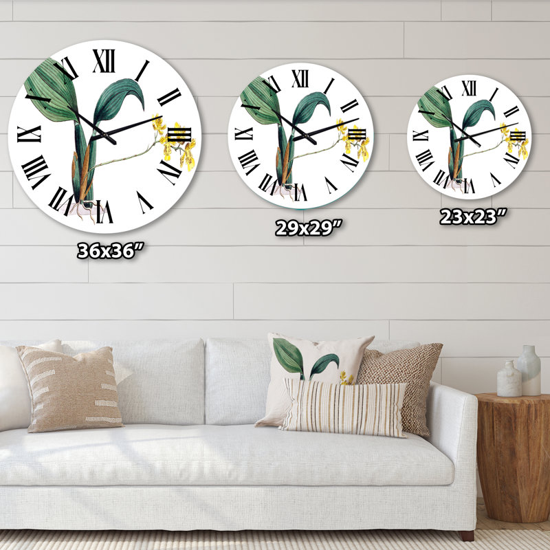 Vintage Plant Life VI - Horloge murale traditionnelle, Moyenne