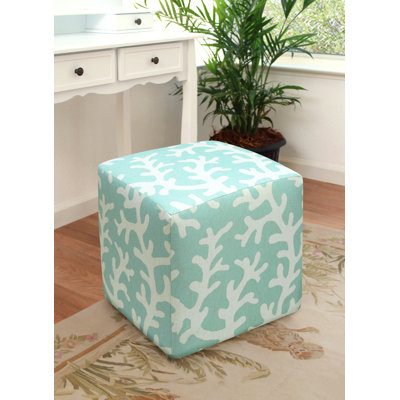 Coral Upholstered Ottoman