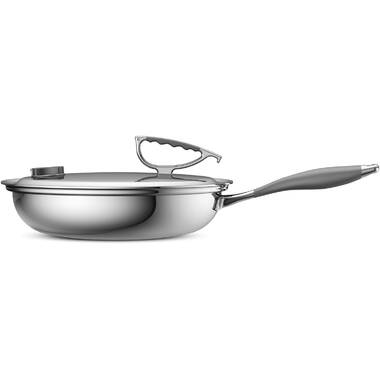 CookCraft 13 French Skillet with Latch Lid - Silver