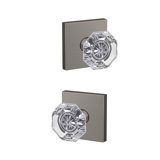 Alexandria Non-Turning Glass Knob with Collins Trim