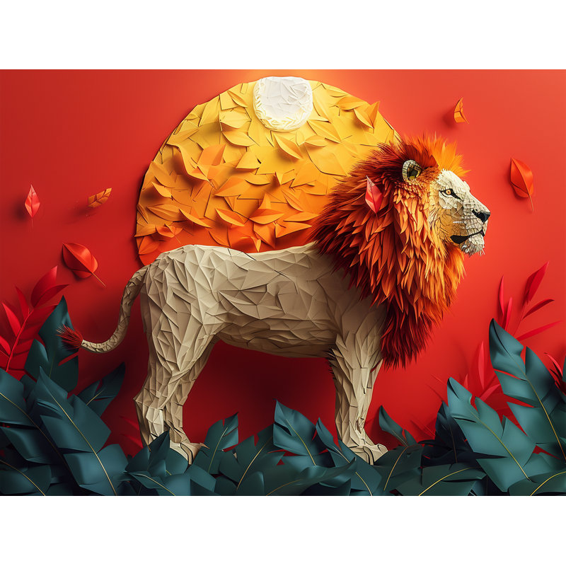 Jeté en molleton Lion Art - Jeté animalier pour canapés ou lits, Jeté