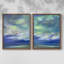 Island Dusk - reproduction encadrée de qualité supérieure - prête à être accrochée - aucun clou requis - aucun clou requis-108034475-108034476
