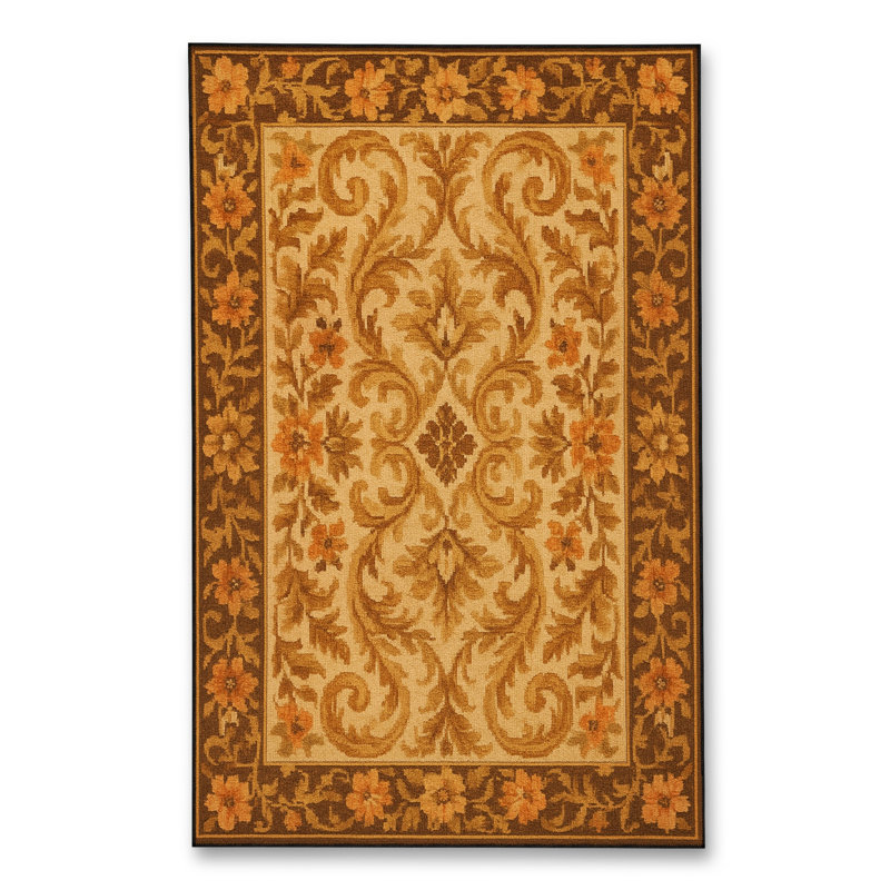 Endymion Cotton Washable Oriental Indoor / Outdoor Rug, 3'11" x 5'11"