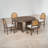 5-Piece Retro Functional Dining Set, 1 Extendable Table With a 16-Inch Leaf-1837288148-1837288151