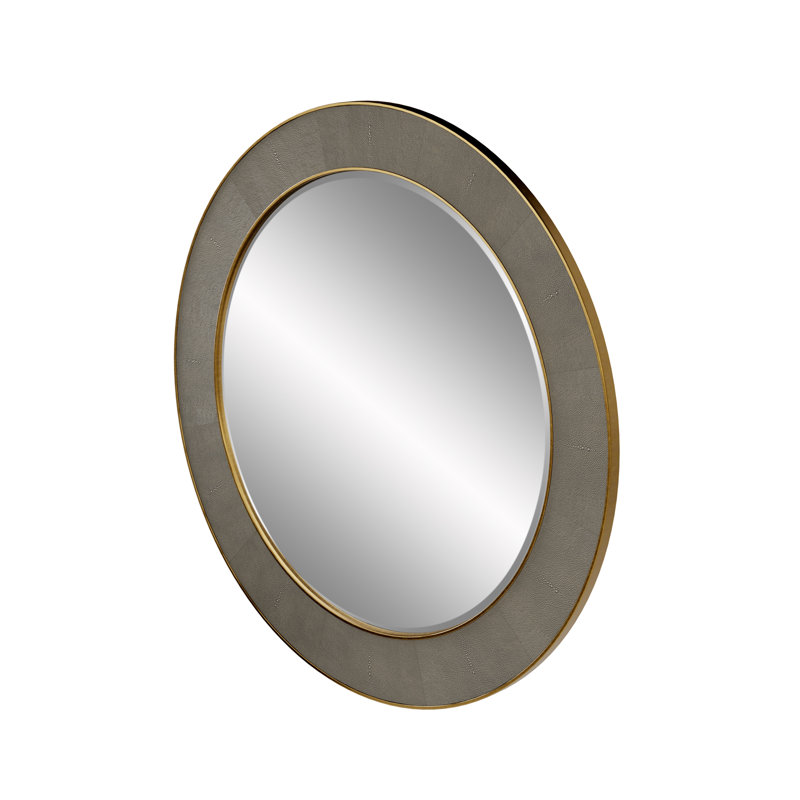 Ambera Solid And Engineered Wood Octagon Mirror, Octagon, Ivory