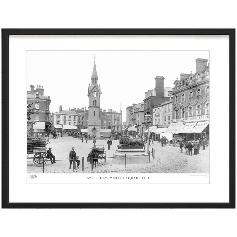 Aylesbury, Market Square 1901 by Francis Frith - Single Picture Frame Print, 45cm H x 60cm W x 2.3cm D