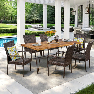 Barnett Patio 7 Piece Dining Set
